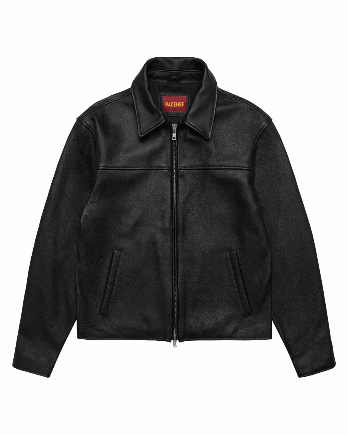 COLLARED LEATHER JACKET