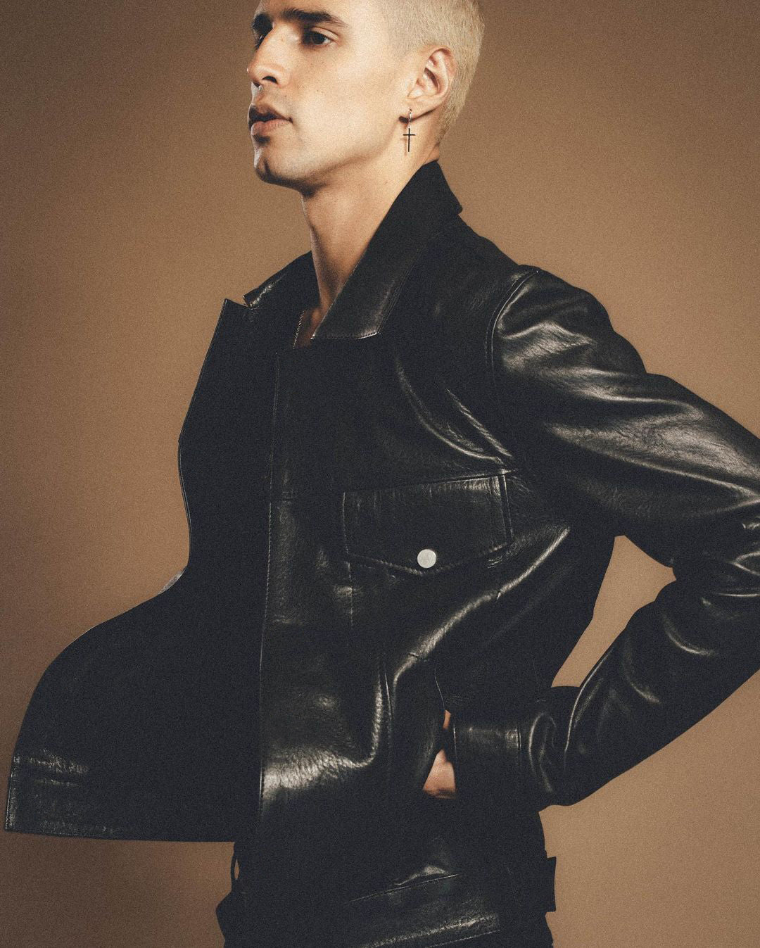 TRUCKER LEATHER JACKET