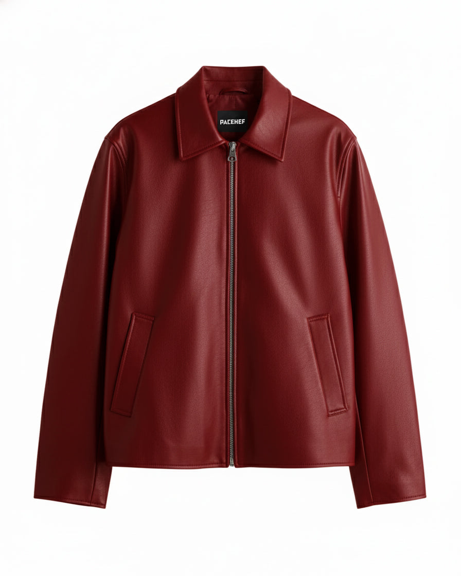 CHERRY LUXE LEATHER JACKET