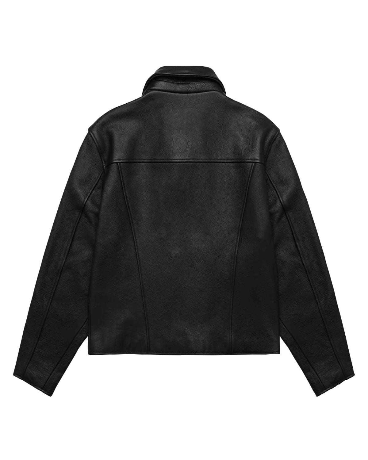 COLLARED LEATHER JACKET