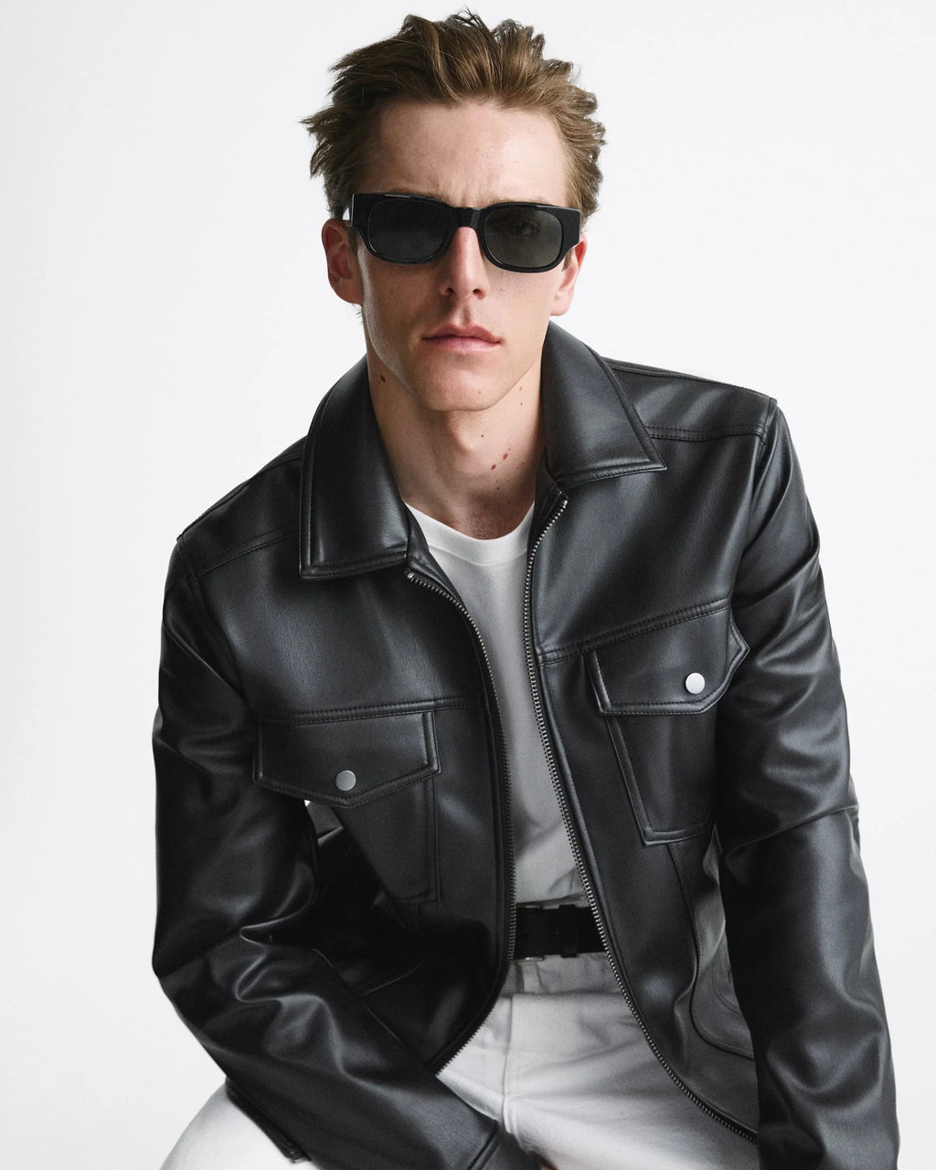 TRUCKER LEATHER JACKET