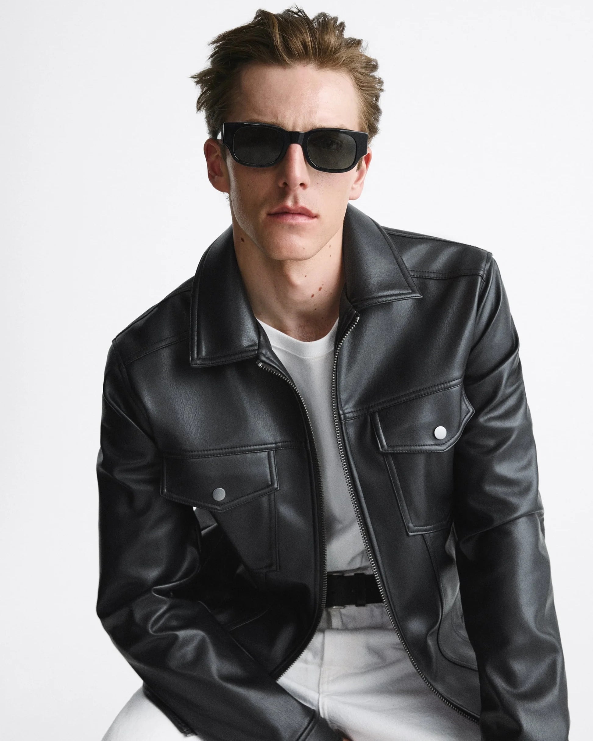 TRUCKER LEATHER JACKET