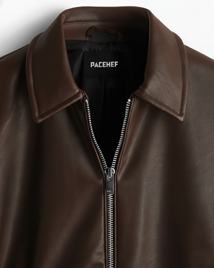 DARK BROWN LEATHER JACKET