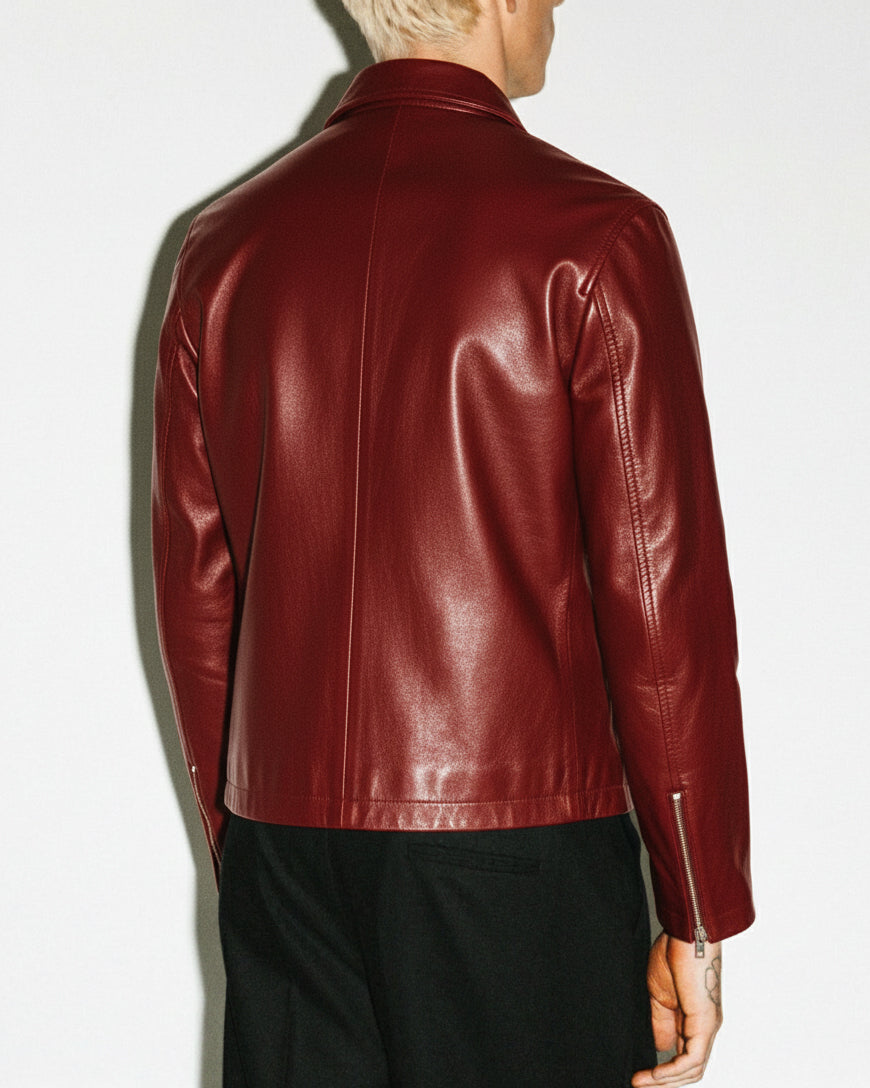 CHERRY LUXE LEATHER JACKET