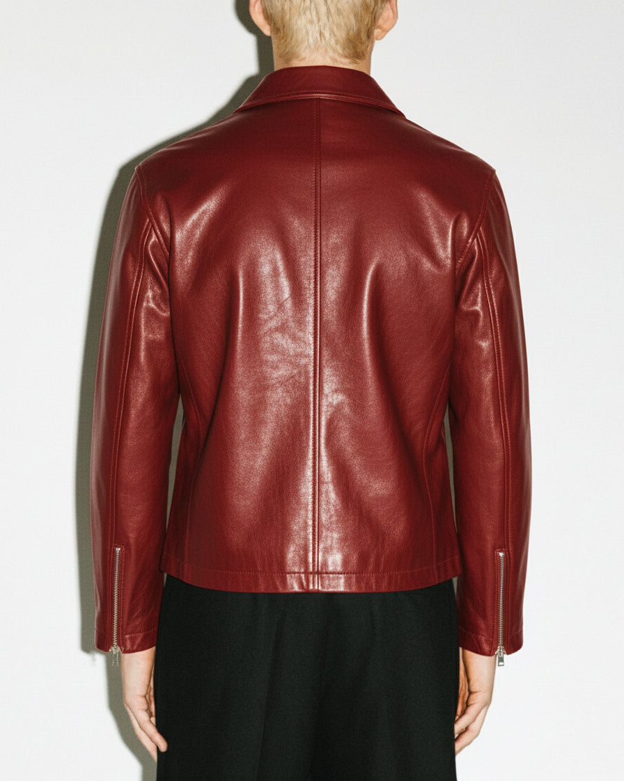 CHERRY LUXE LEATHER JACKET
