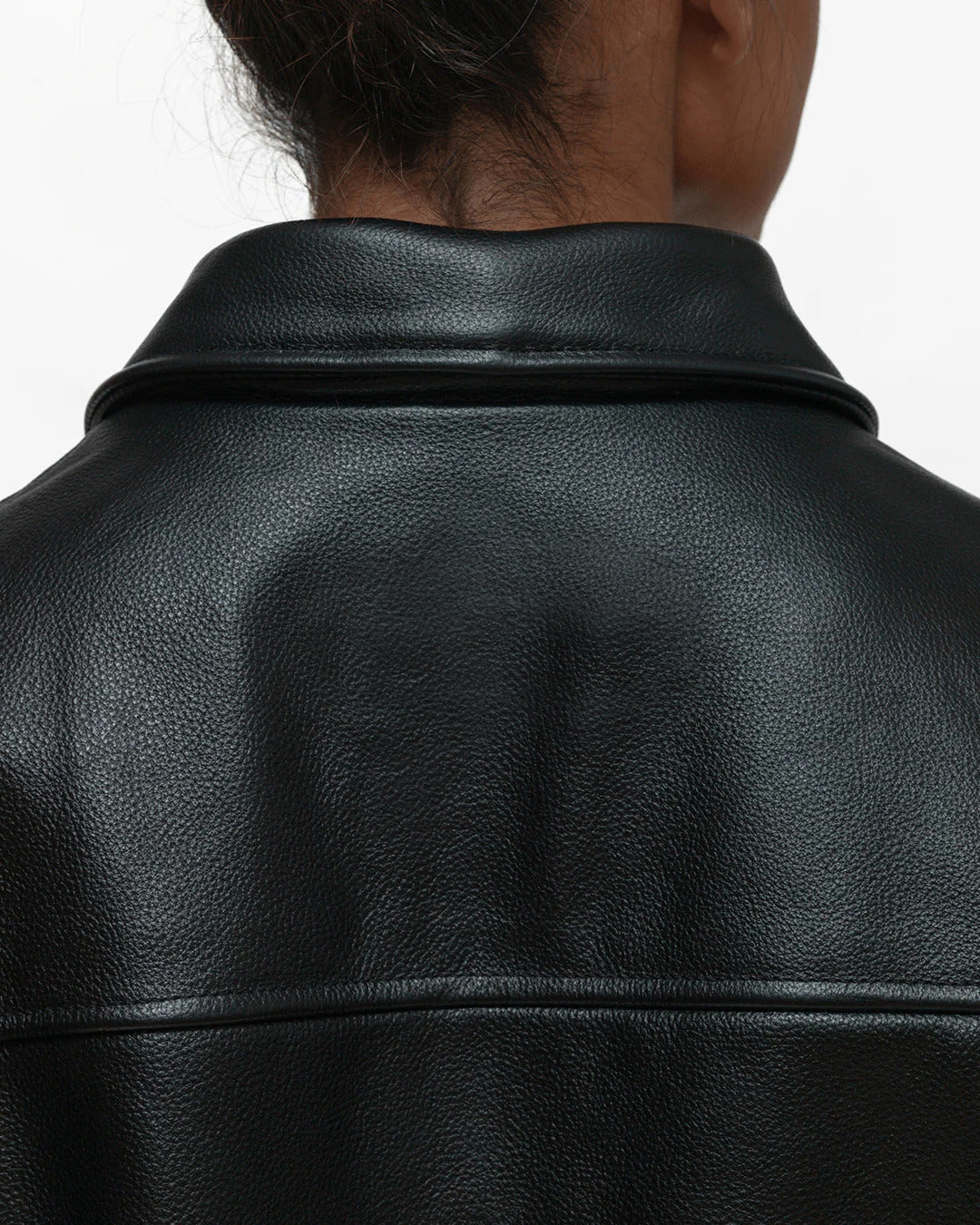 COLLARED LEATHER JACKET