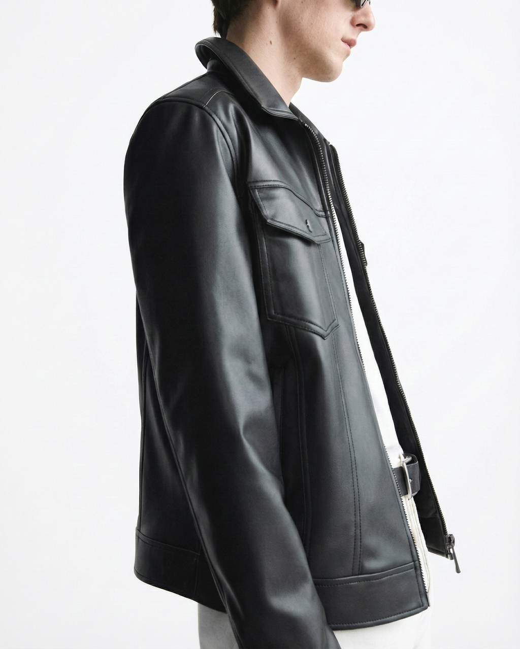 TRUCKER LEATHER JACKET