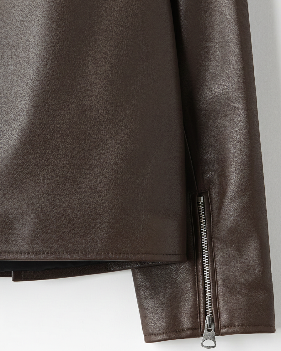 DARK BROWN LEATHER JACKET