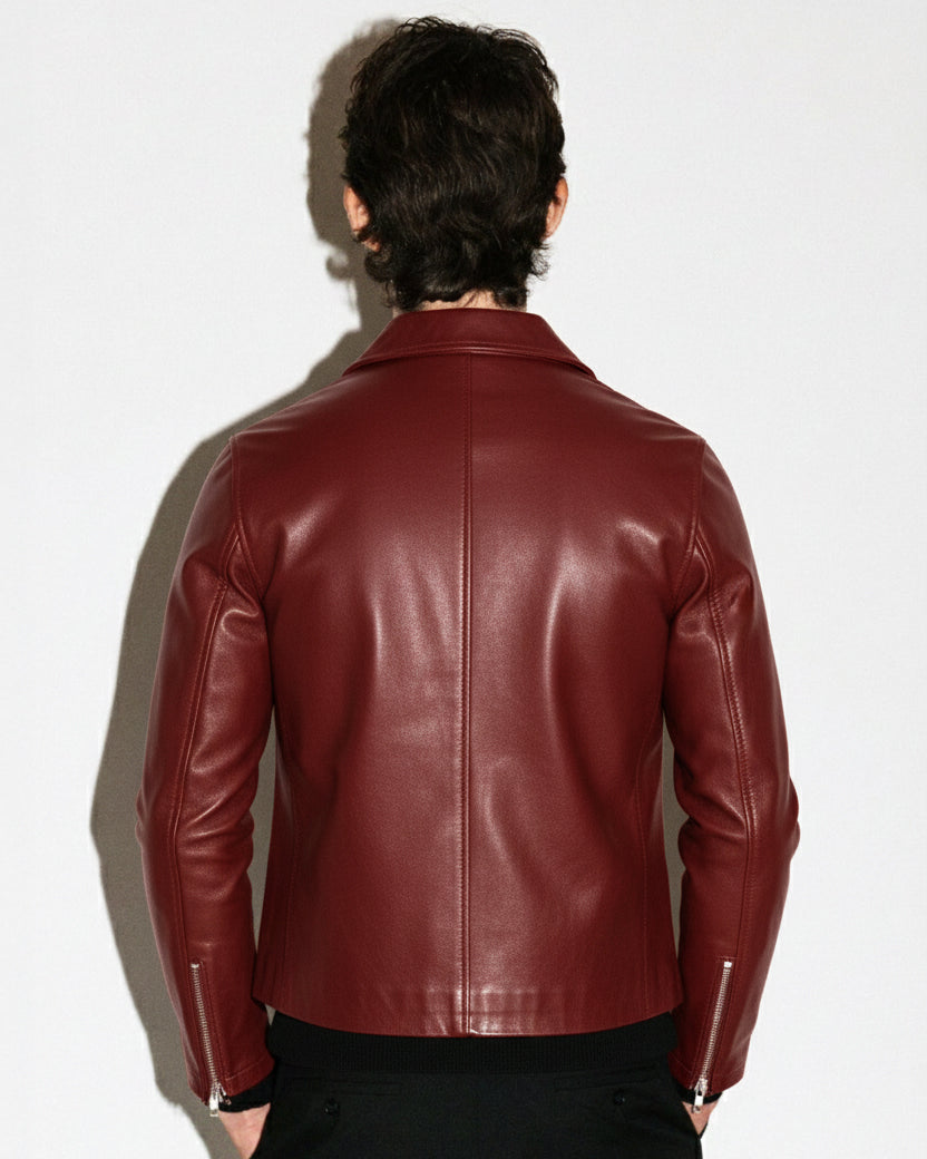 CHERRY LUXE LEATHER JACKET