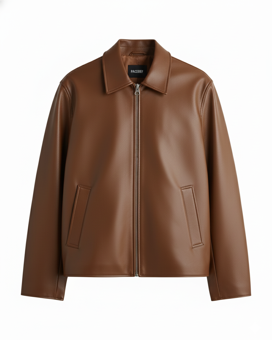 TAN BROWN LEATHER JACKET
